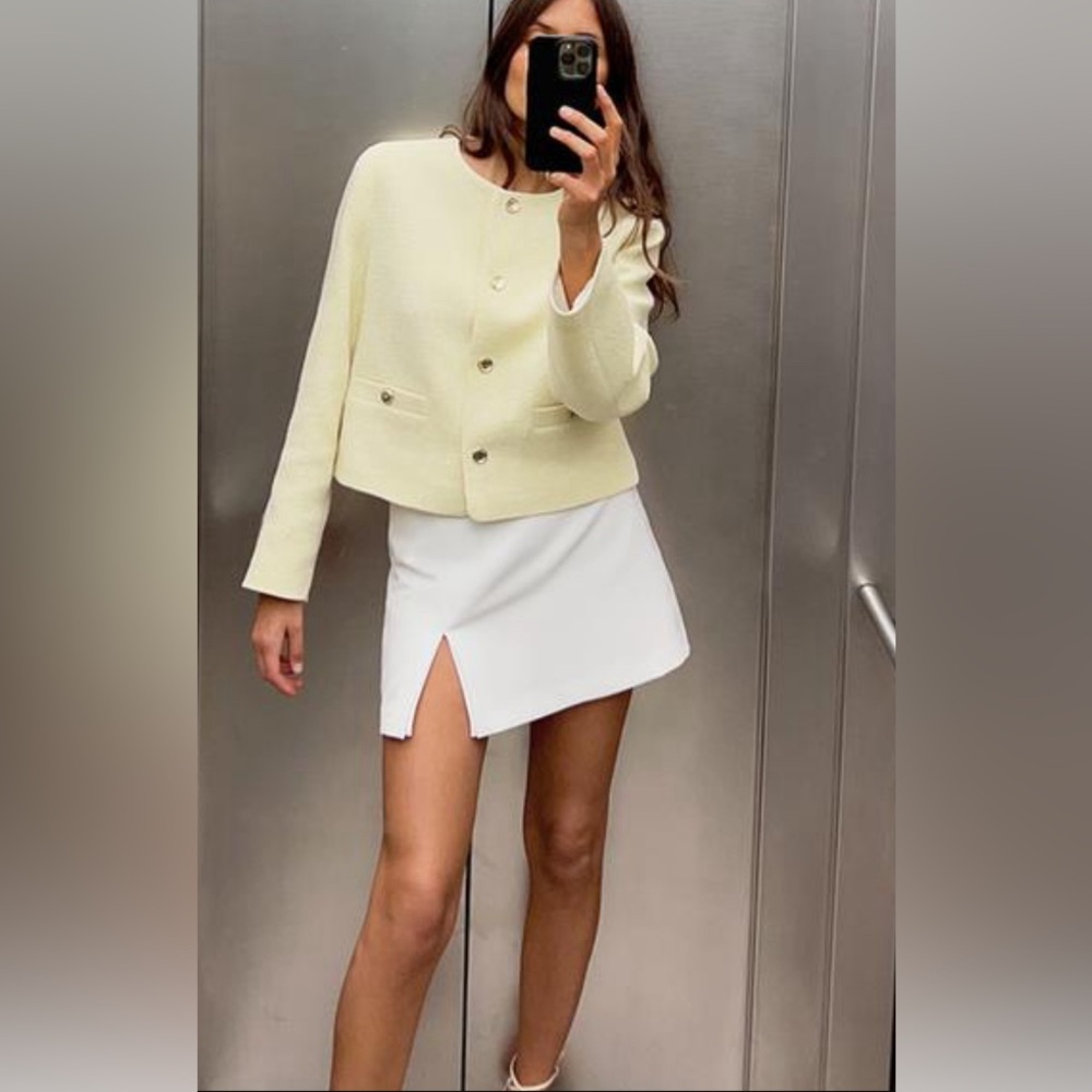 Zara split hem skort